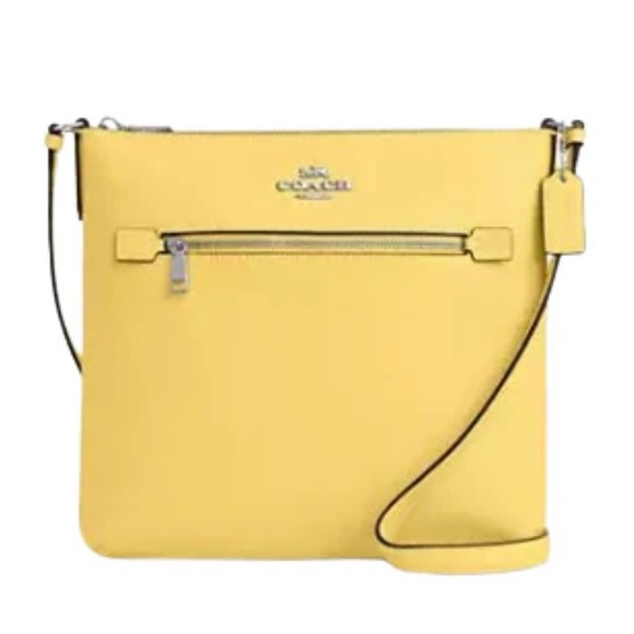✨ NWOT Coach Leather Mini Rowan File Bag Crossgrain Leather Honeycomb - Picture 1 of 12